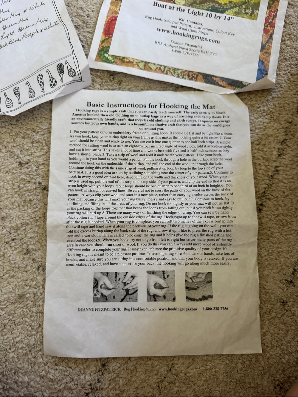 Deanne Fitzpatrick Rug Hooking Complete Kit - Picture 5 of 7